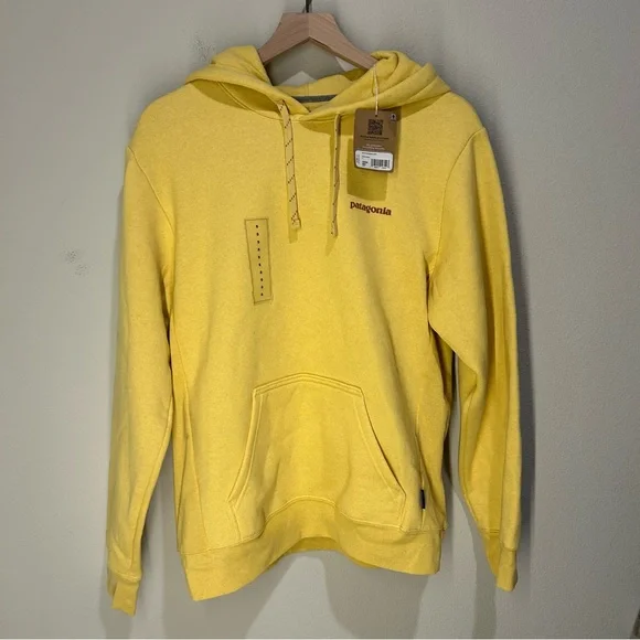 NWT Patagonia Fitz Roy Icon Uprisal Hoody Milled Yellow Size Small - Picture 1 of 5